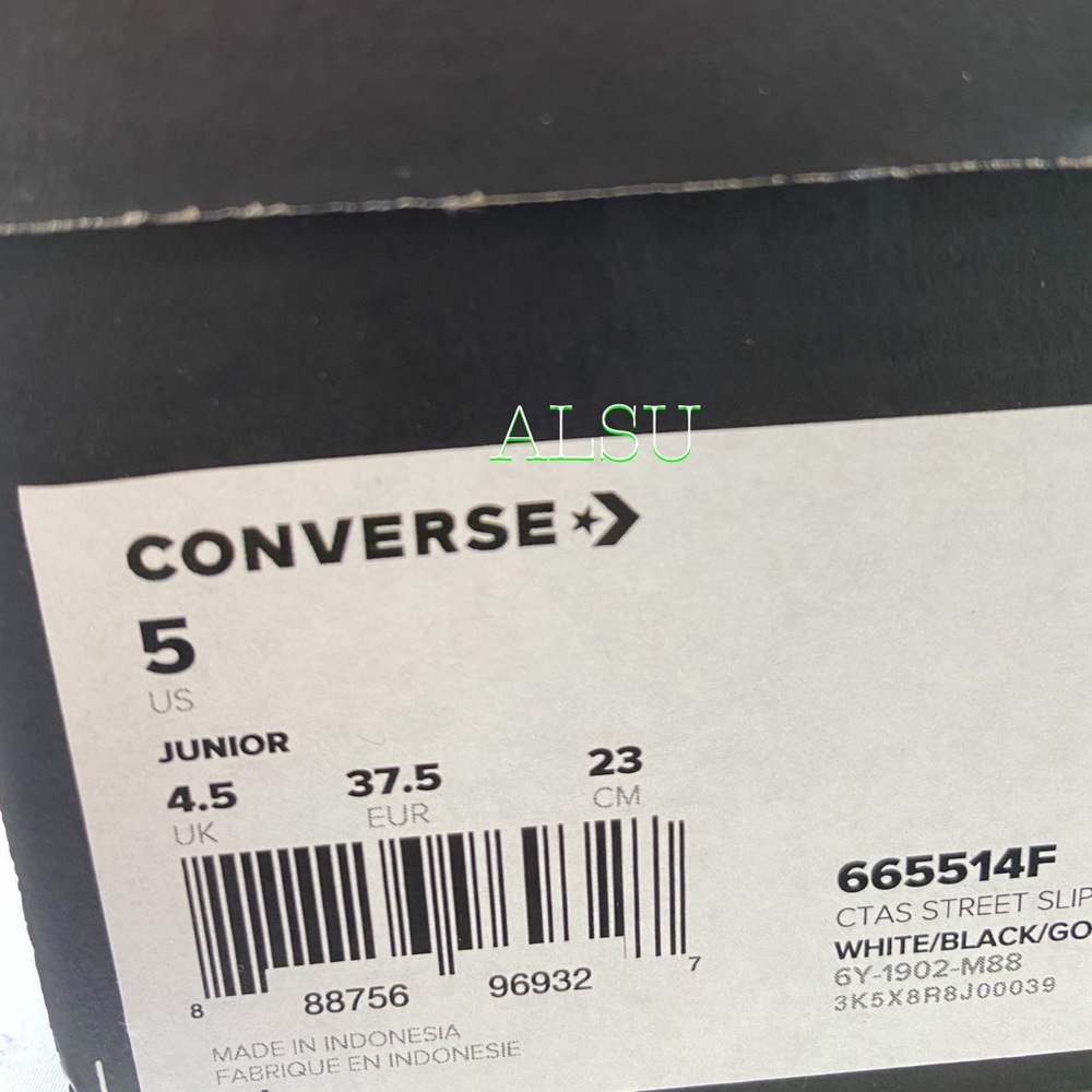 Converse Ctas Street Slip White Gold Kids Toddler - Picture 10 of 10